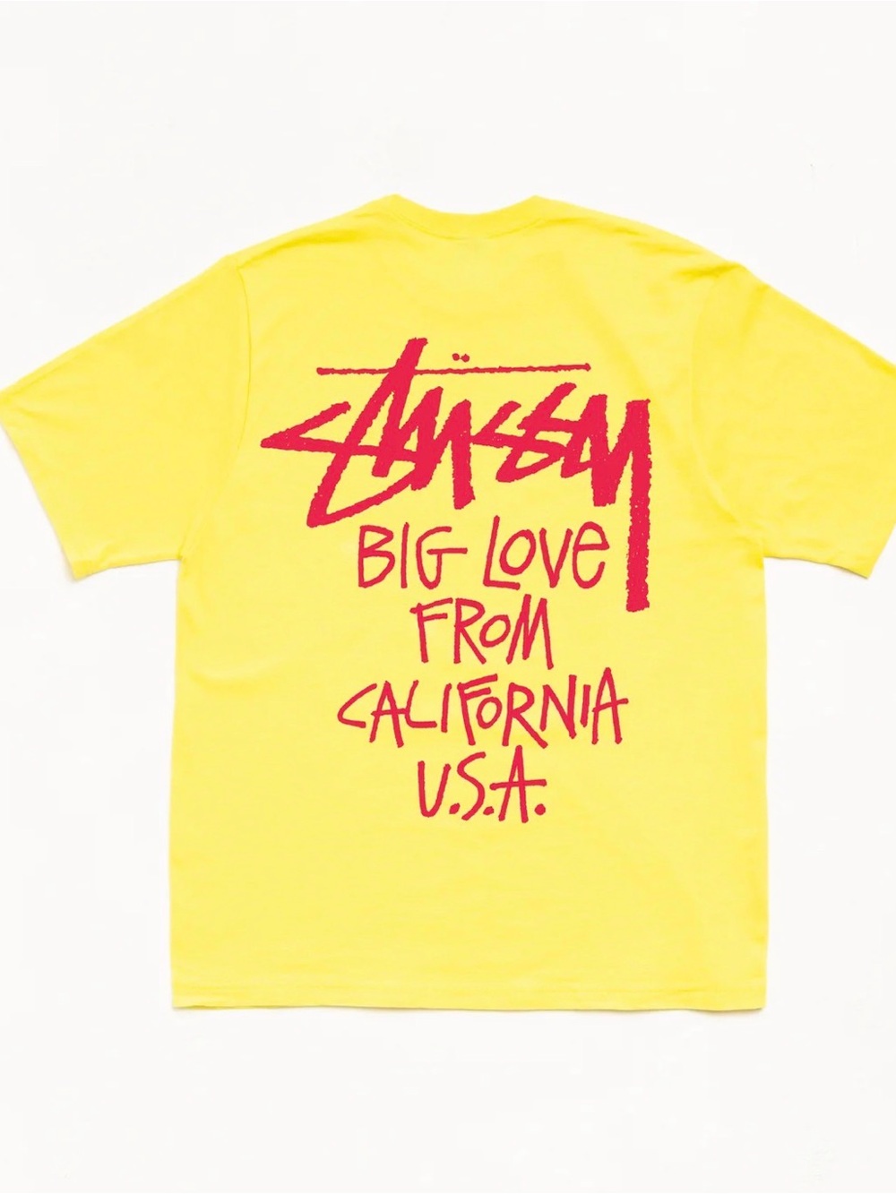 Stussy Yellow Stussy BIG LOVE TEE